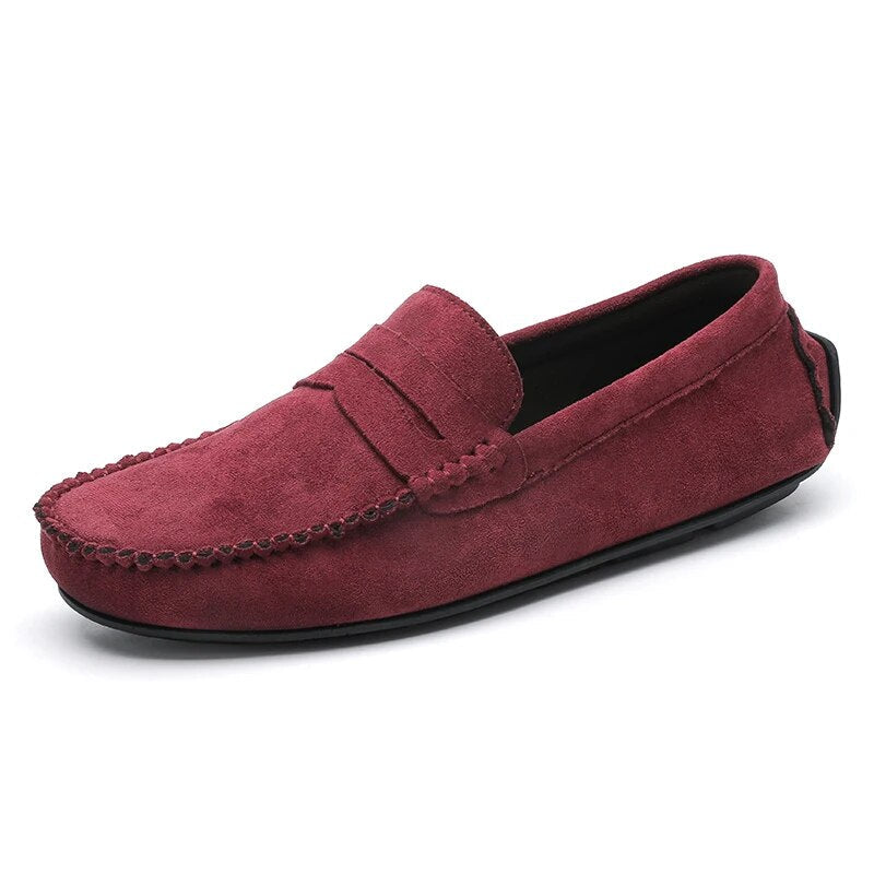 Ddbos Trend Suede Men Casual Shoes Breathable Comfort Slip-on Mens Driving Shoes Fashion Men Lazy Shoes Luxury Brand Loafers Moccasins