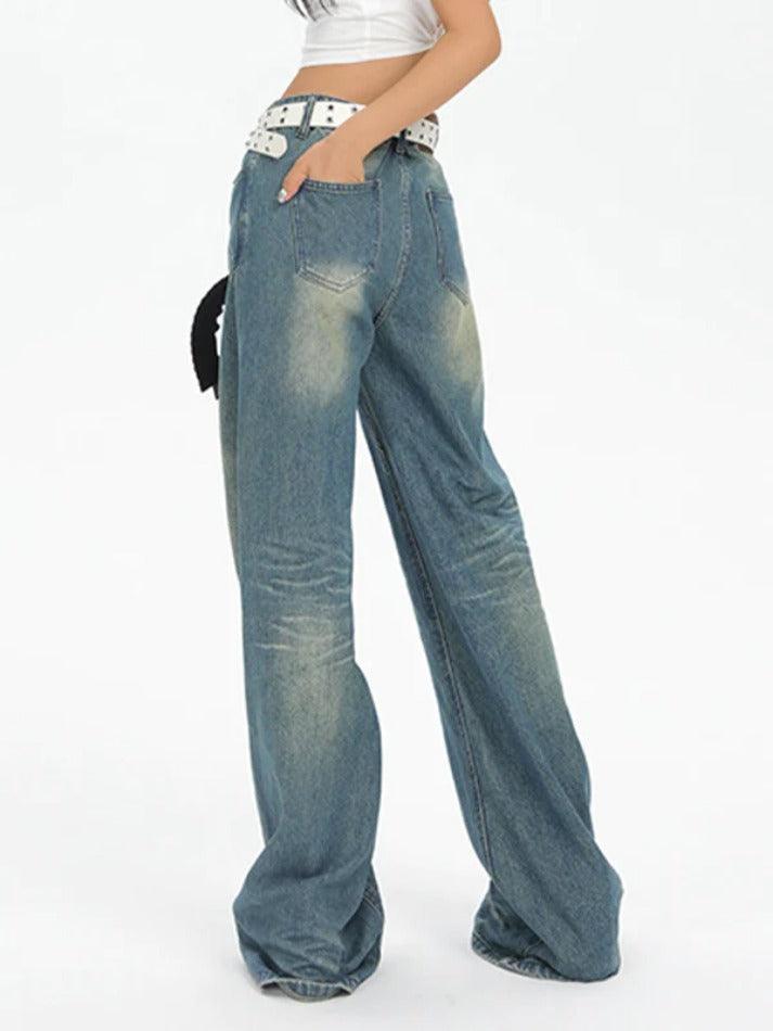 Ddbos - Vintage Washed Splice Boyfriend Jeans