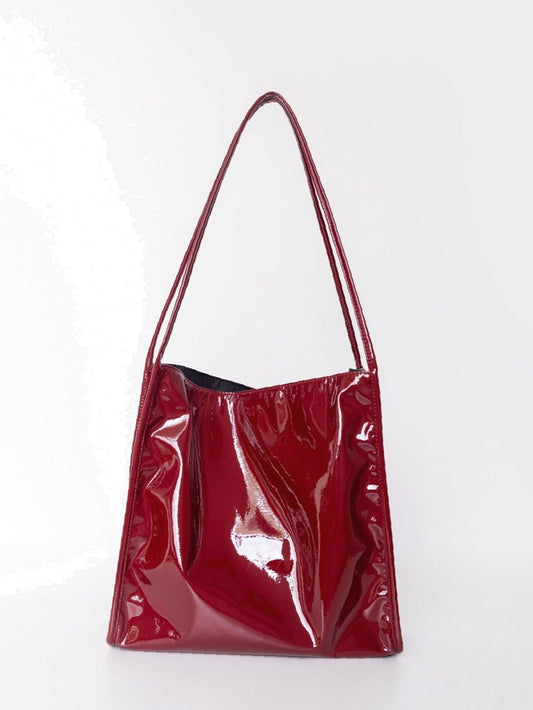 Ddbos - Artificial Patent Leather Large Capacity Shoulder Tote Bag  - Women Tote Bags