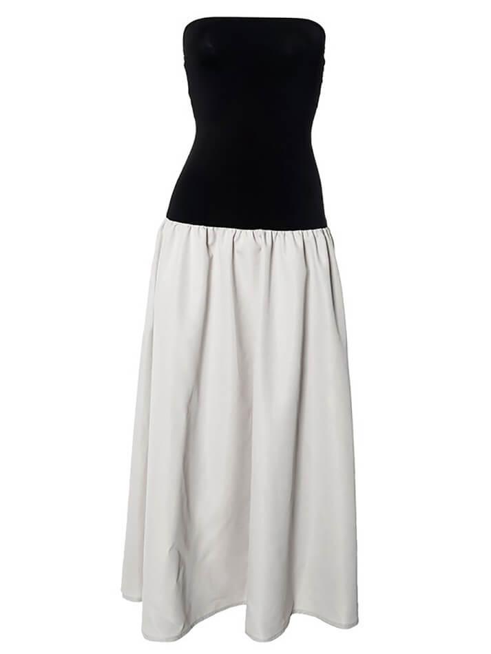 Ddbos - Sleeveless Pleated Long Dress