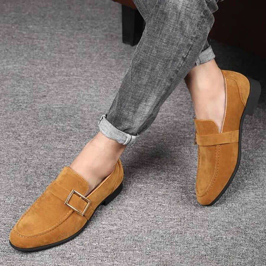 Ddbos Spring New Mens Casual Business Shoes Loafers Men Dress Shoes Faux Suede Driving Shoes Fashion Formal Shoes for Men Sneakers