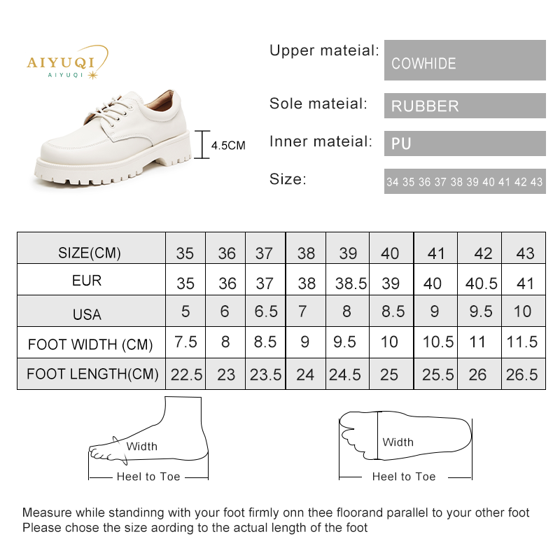 Ddbos Women Shoes Genuine Leather New Spring British style White Women's loafers Round Toe Casual Platform Shoes Women