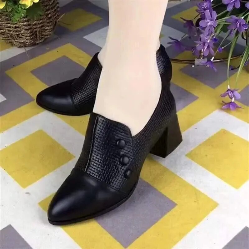 Ddbos Botas Femininas Women Cute Sweet High Quality Square Heel Short Ankle Boots Lady Casual Street Winter Heel Shoes A790B