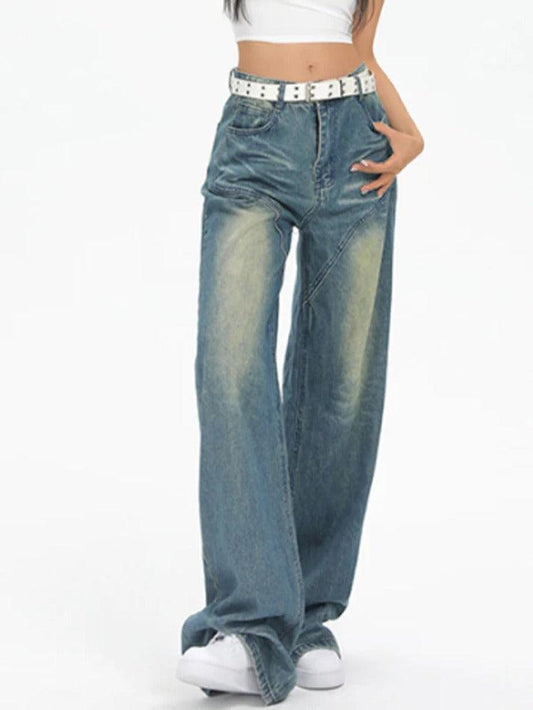 Ddbos - Vintage Washed Splice Boyfriend Jeans