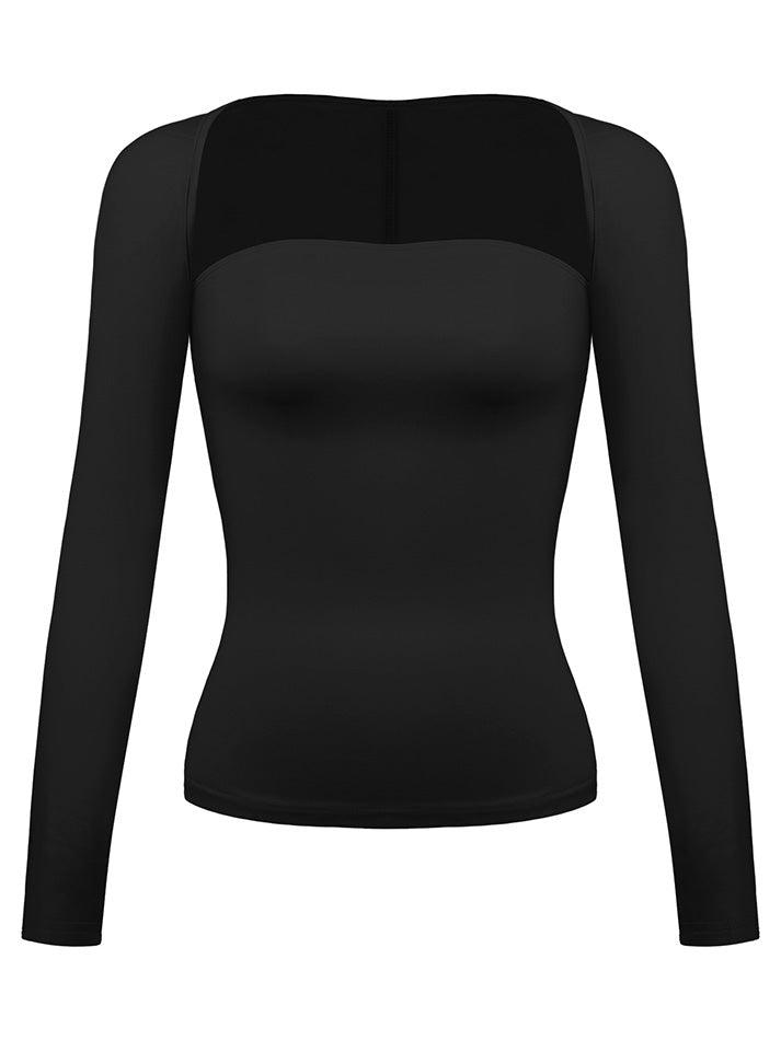 Ddbos - Bandeau Top Tight Smock Two Piece Long Sleeve Tee