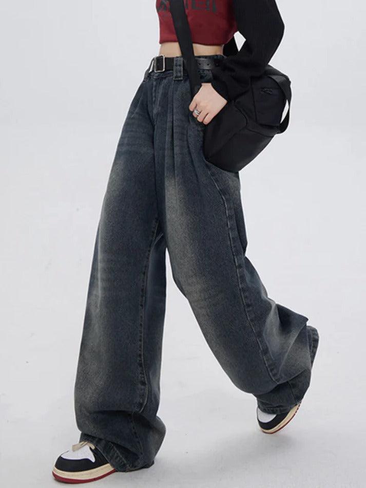 Ddbos - Vintage Wash High Rise Boyfriend Jeans