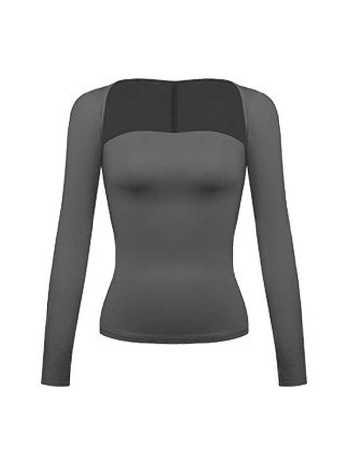 Ddbos - Bandeau Top Tight Smock Two Piece Long Sleeve Tee