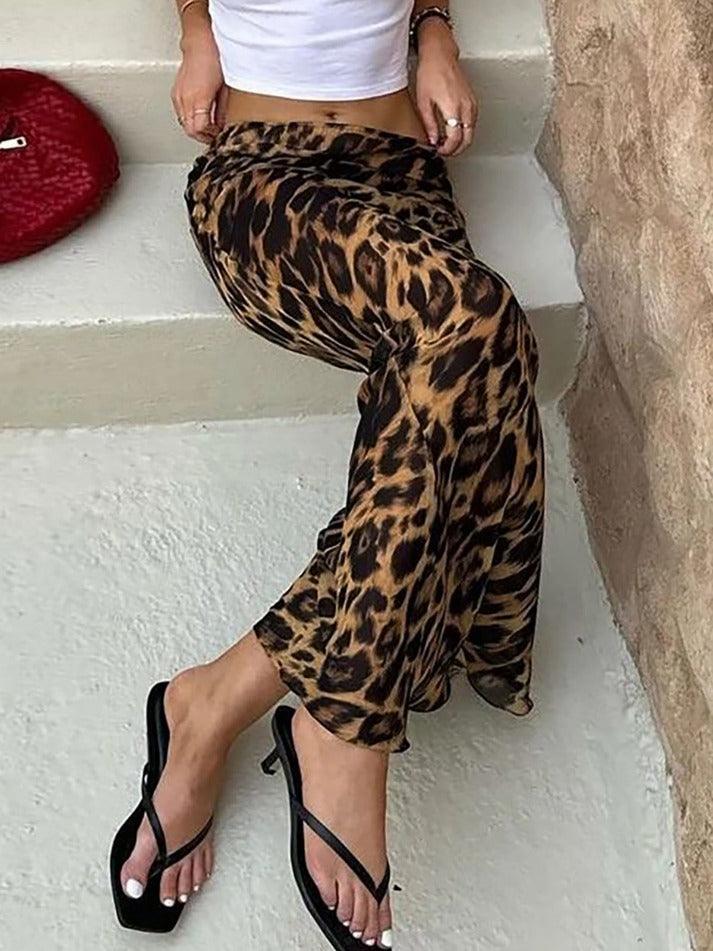 Ddbos - Leopard Print Maxi Skirt