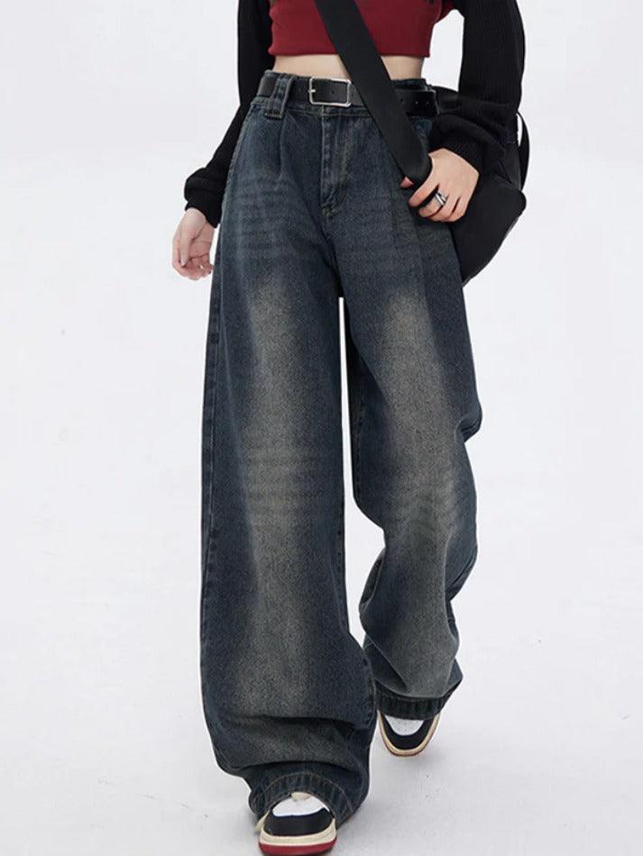 Ddbos - Vintage Wash High Rise Boyfriend Jeans