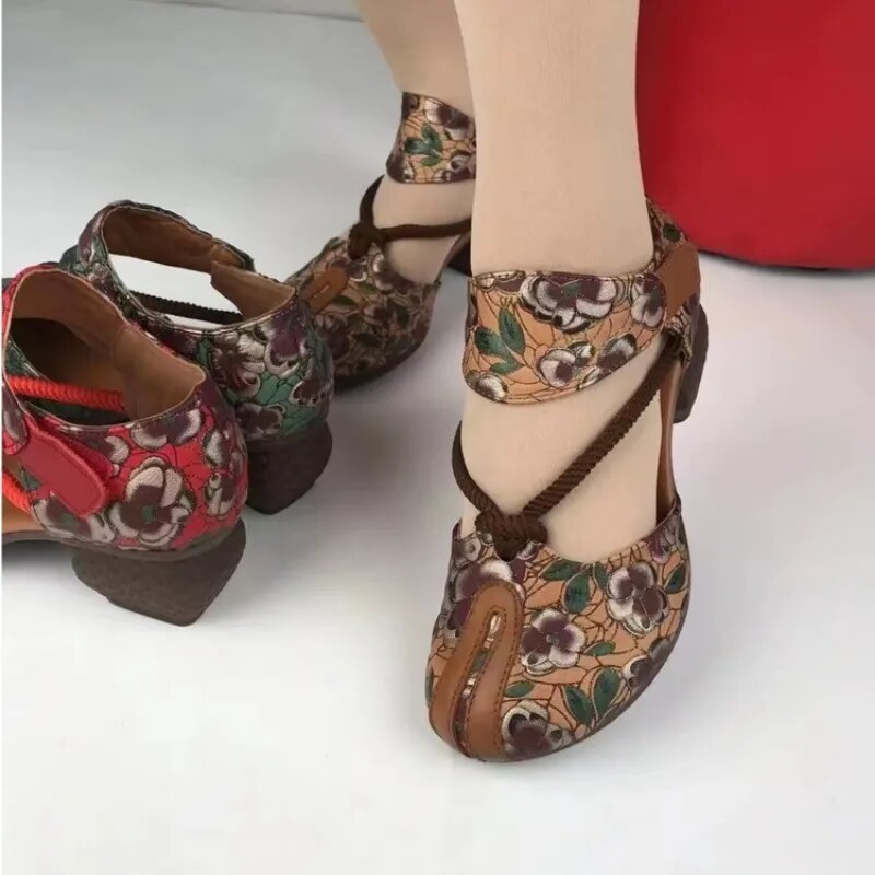 Ddbos Ladies Shoes on Sale New Basic Women's High Heel Summer Outdoor Office Casual Pump Women Print Female Sandalias Zapatos