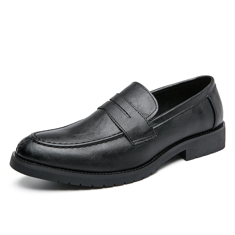 Ddbos Spring and Autumn Men Black Shoes Dress Shoes Loafers Casual Leather for Fashion Trend Luxury Male British Style Slip on Shoes