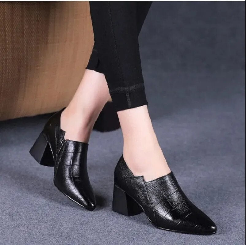 Ddbos Botas Femininas Women Cute Sweet High Quality Square Heel Short Ankle Boots Lady Casual Street Winter Heel Shoes A790B