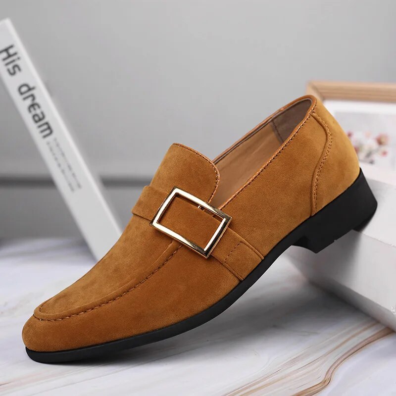 Ddbos Spring New Mens Casual Business Shoes Loafers Men Dress Shoes Faux Suede Driving Shoes Fashion Formal Shoes for Men Sneakers