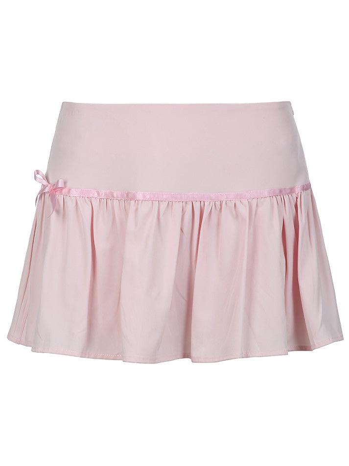 Ddbos - Low Rise Plain Mini Skirt