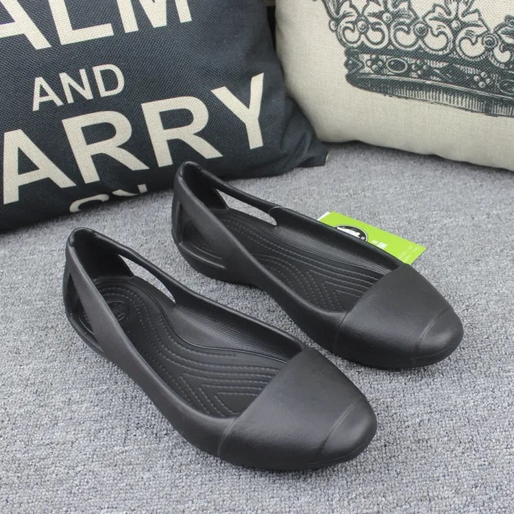 Ddbos Summer Women Plastic Sandals Flats Shoes For Women Girls Ladies Mule Clogs Slippers Slip On Black Garden Clogs Immortal