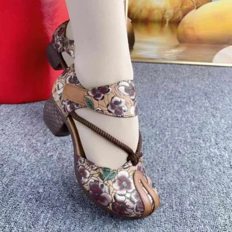 Ddbos Ladies Shoes on Sale New Basic Women's High Heel Summer Outdoor Office Casual Pump Women Print Female Sandalias Zapatos