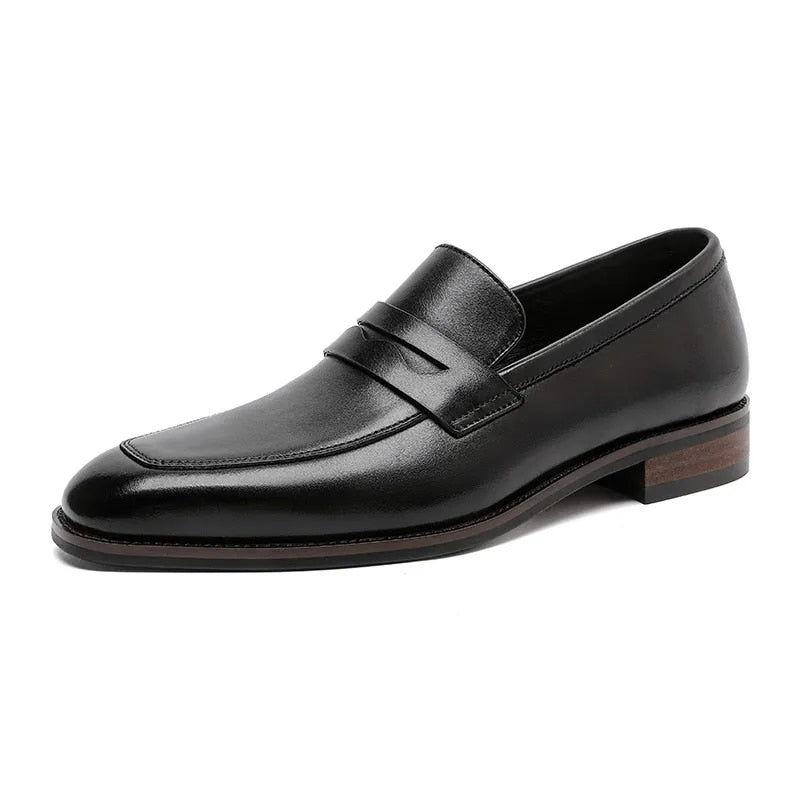 Ddbos Luxury Slip On Dress Shoes Men Genuine Leather Italian Loafer Shoes For Men Black Brown Brand Formal Oxford Men Casual Shoes