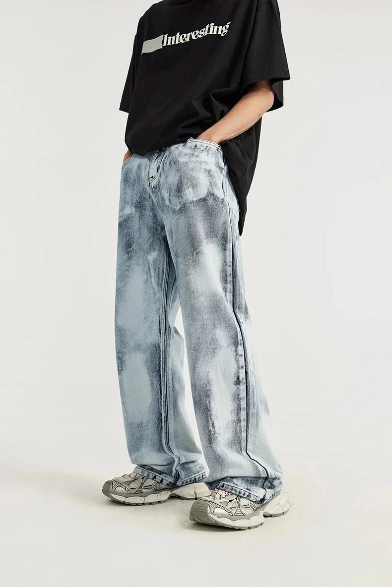 Ddbos - Acid Wash Jeans - chill guy 90s fashion mens fashion