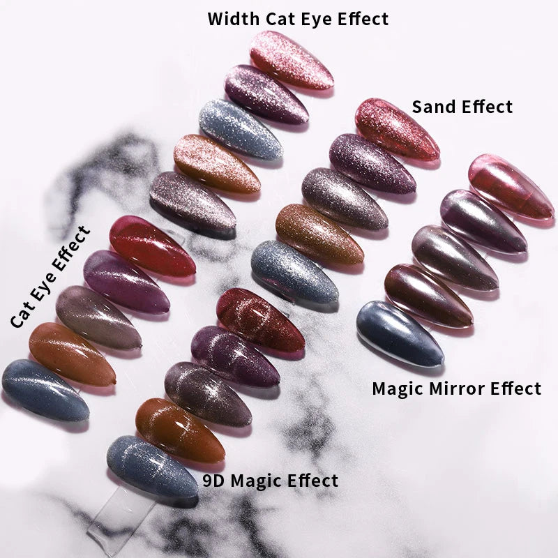 Super Shiny Magic Mirror Powder 9D Magnetic Cat Eye Nail Glitter Sand Powders Multi-usages Laser Nail Art Pigment Decorations