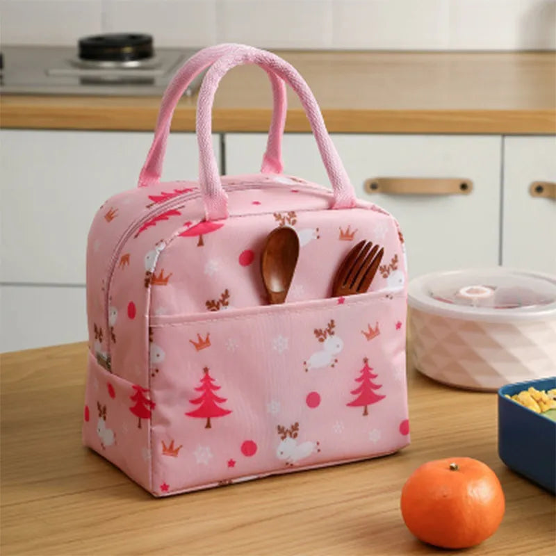 Ddbos BACK TO SCHOOL Portable Lunch Bag Food Thermal Box Waterproof Office Cooler Lunch box Camping Picnic Bag for Kids Convenient Fresh Warmer Bags