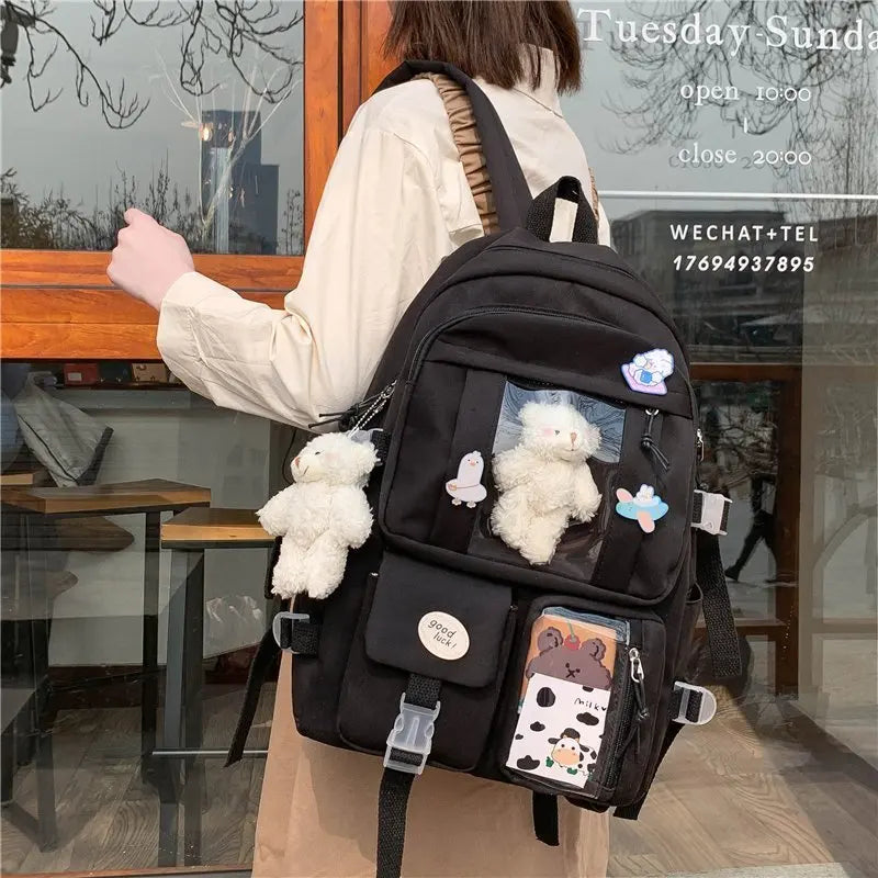 Ddbos Japanese High School Girls Backpack School Bags For Teenage Girls Multi Pockets New Kawaii Backpack Women Harajuku Cute Mochila