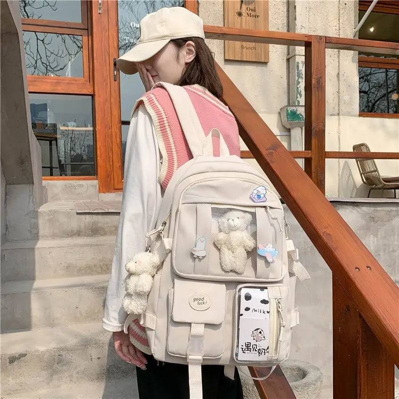 Ddbos Japanese High School Girls Backpack School Bags For Teenage Girls Multi Pockets New Kawaii Backpack Women Harajuku Cute Mochila