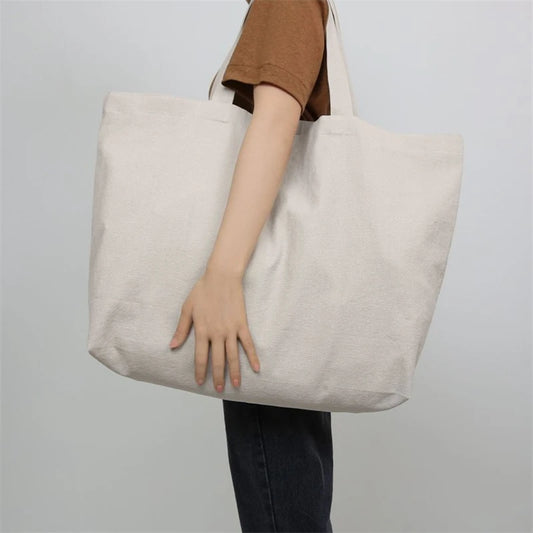 ECO Tote Reusable Cotton Women  Storage Shopping Bag Fabric Cotton Cloth Beach String Handbags