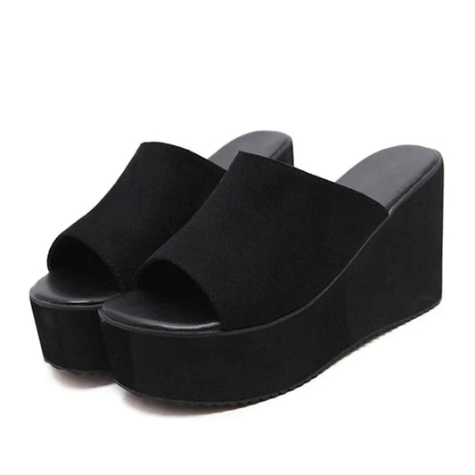 Ddbos Summer Slip On Women Wedges Sandals Platform High Heels Fashion Open Toe Ladies Casual Shoes Comfortable Promotion Sale