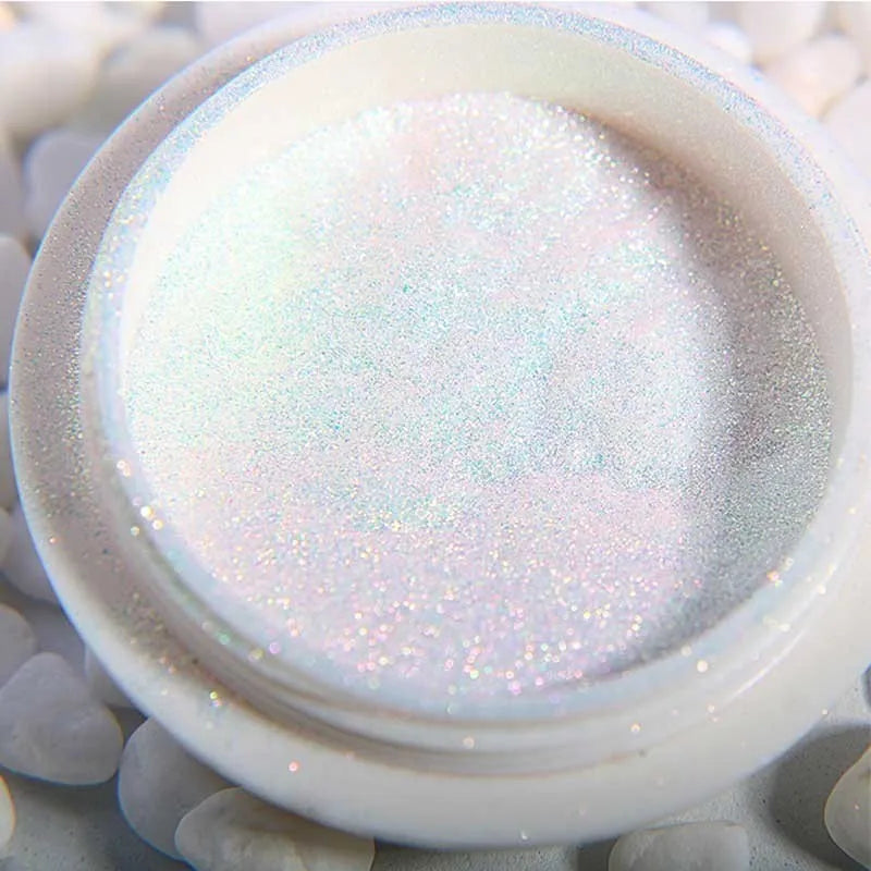 Mermaid Nail Glitter Powder Pearl Shell Shimmer Powder Glimmer Dust Pretty Shimmer Laser Glitters Nail Art Decorations