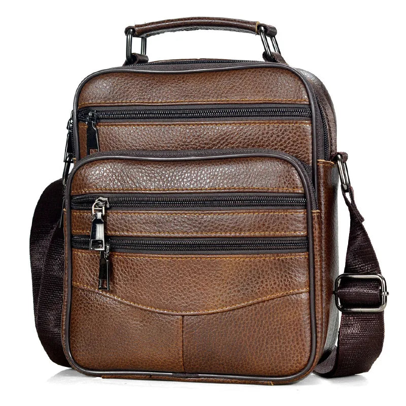 Ddbos Men Messenger Bags Genuine Leather Handbags for Man Luxury Brand Male Crossbody Bag for Mini Pad Boy Shoulder Bag