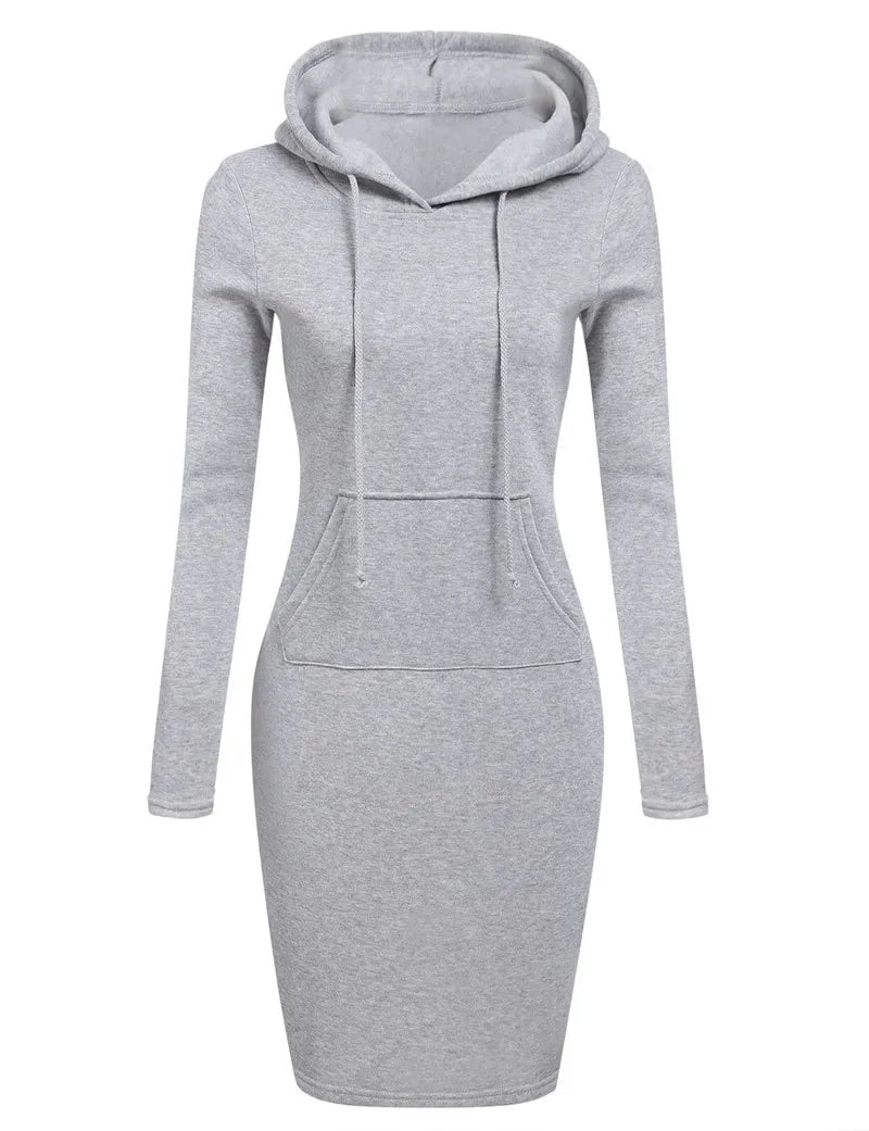 Ddbos Ladies Dress Autumn Women Hooded Dresses Hoodies Women Sweatshirts Women Hoodies Dress Tops Ladies Clothing