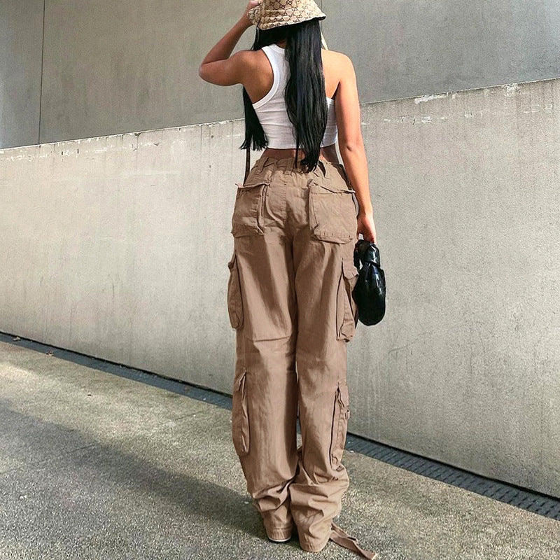 y2k Autumn and Winter New Women's Clothing Straight Trousers High Waist Loose Wide Leg Retro Daddy Jeans for Women