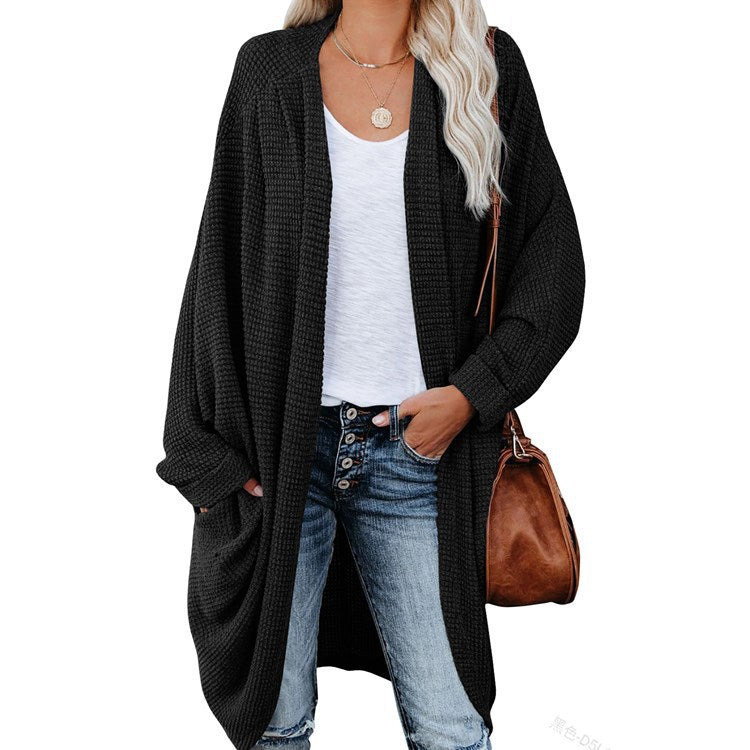 long sweater dress outfit 11 Color Women's Cardigan Long Sleeve Cardigan Coat Large Sweater Loose Bohemian Style Pocket Coat