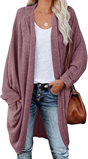 long sweater dress outfit 11 Color Women's Cardigan Long Sleeve Cardigan Coat Large Sweater Loose Bohemian Style Pocket Coat