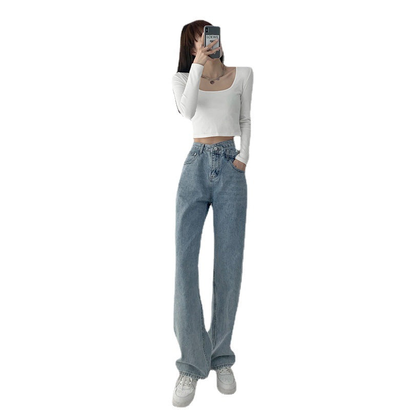 going out outfits Loose Jeans Spring and Summer Women's High Casual Draping Slimming Mopping Pants Fashion