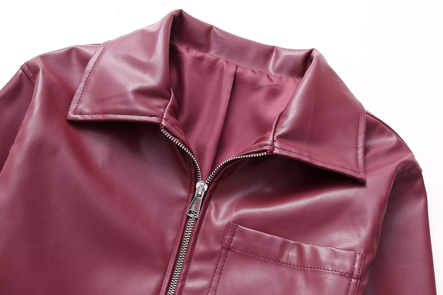 guys clothing styles Women's Autumn Korean-Style Short Ins Lapel Leather Motorcycle Leather Coat