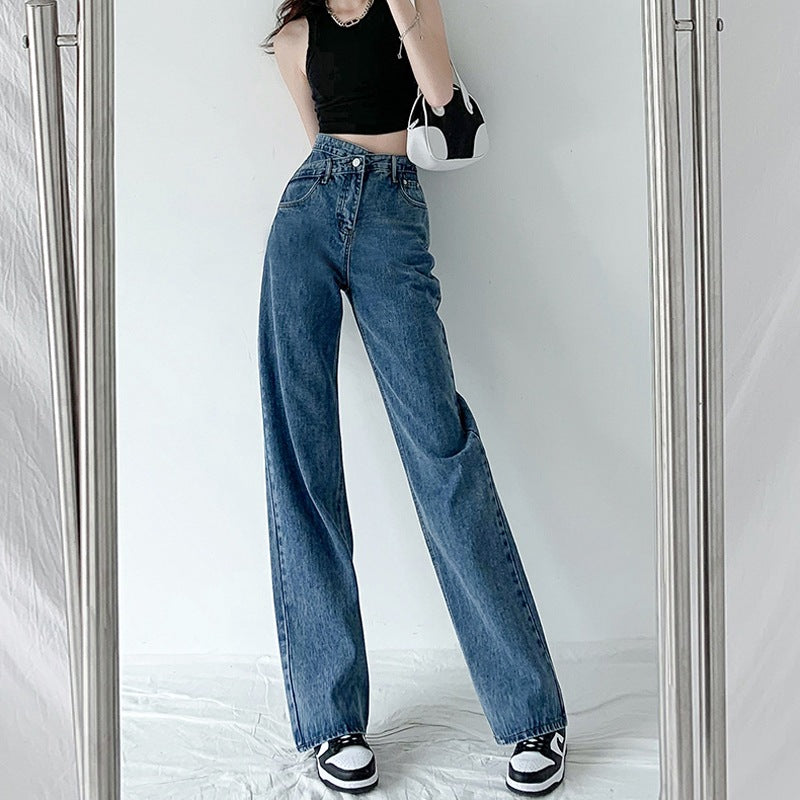 going out outfits Loose Jeans Spring and Summer Women's High Casual Draping Slimming Mopping Pants Fashion