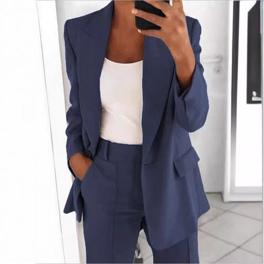 chuc 2024 Women's New Fashion High-End Slim Lapel Cardigan Temperament Suit Jacket Suit Women