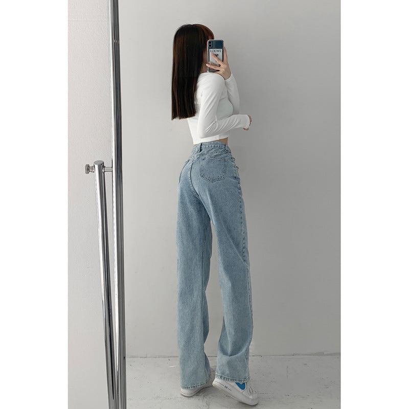 going out outfits Loose Jeans Spring and Summer Women's High Casual Draping Slimming Mopping Pants Fashion