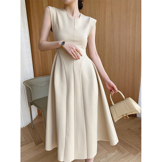 drama dress to impress New French Hepburn Style Waist Slimming Dress Design Feeling Light Mature Style Dress Female Summer