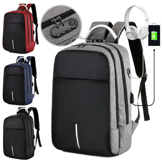 Ddbos Men's Waterproof Backpack Travel Sports Charging Backpack Business Computer Backpack