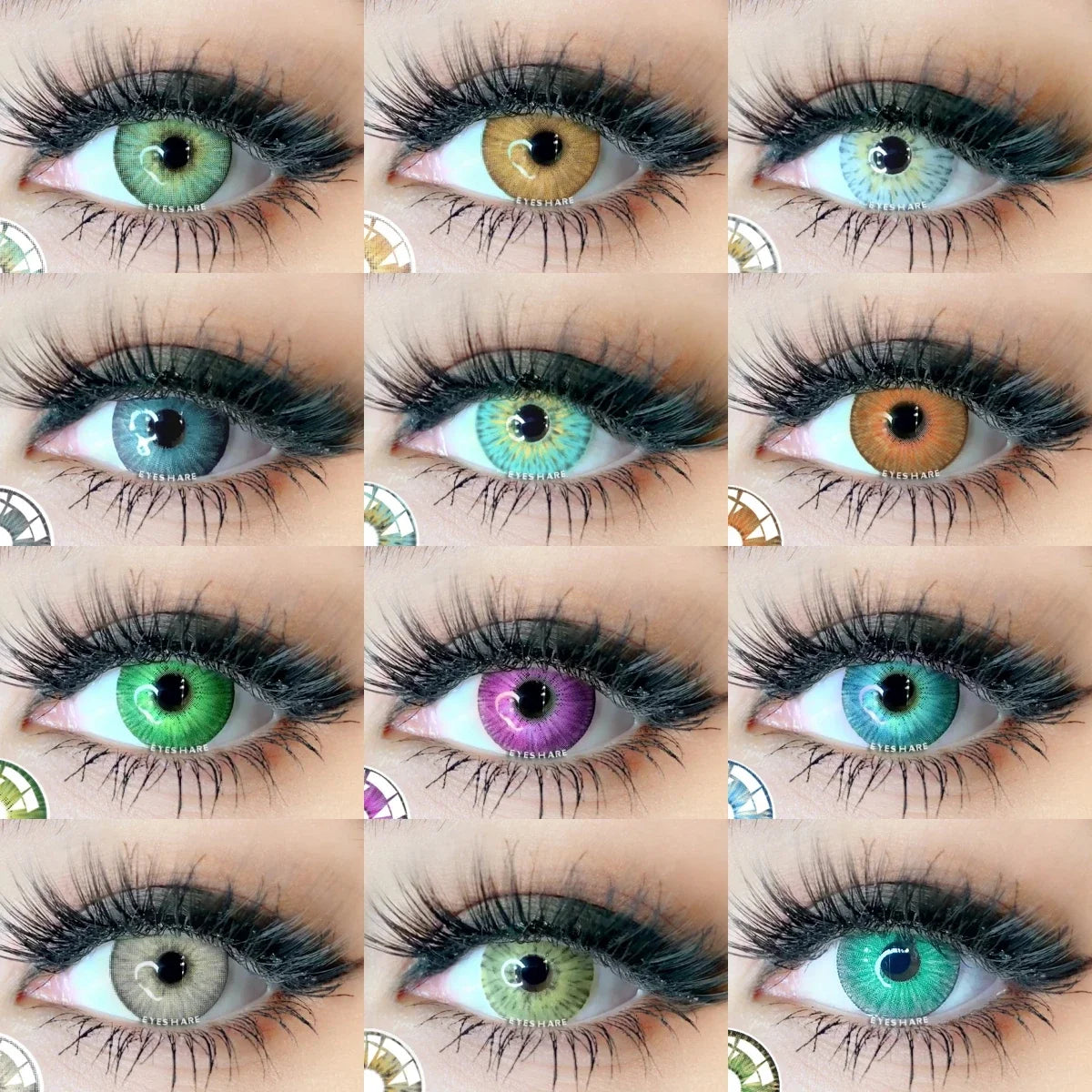 Ddbos 1 Pair Halloween Lenses Color Contact Lenses Cosplay Blue Contact Lenses for Fashion party Lens Green Contact Lens