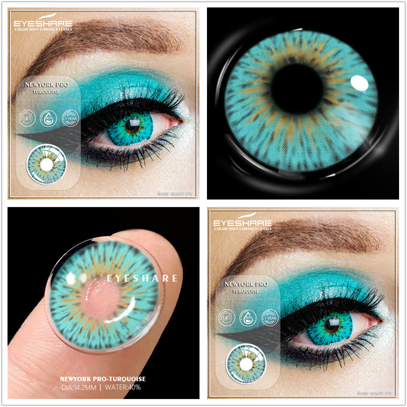 Color Contact Lenses For Eyes 2pcs Anime Cosplay Colored Lenses Blue Crazy Halloween Lenses Contact Lens Beauty Makeup