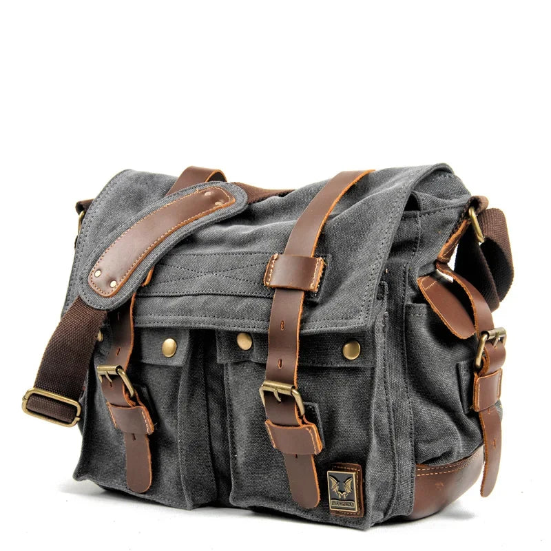 Ddbos Canvas Leather Men Messenger Bags I AM LEGEND Will Smith Big Satchel Shoulder Bags Male Laptop Briefcase Travel Handbag