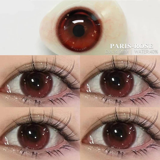 Eyes Contacts Lenses Colored Contact Lens for Eye 1pair Blue Contact Lens Yearly Beauty Makeup Red Eye Lenses