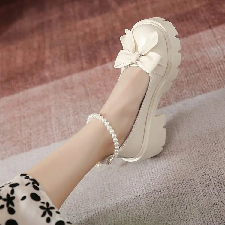 Ddbos Lolita Shoes Women Japanese Style Mary Jane Shoes Women Vintage Shallow High Heels Chunky Platform Shoes Cosplay Female Sandals