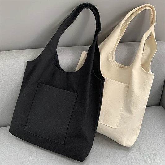 Ddbos Canvas Bag for Women Shopper Handbags Environmental Storage Reusable Canvas Shoulder Tote Bag School Bags Girl Christmas Gift