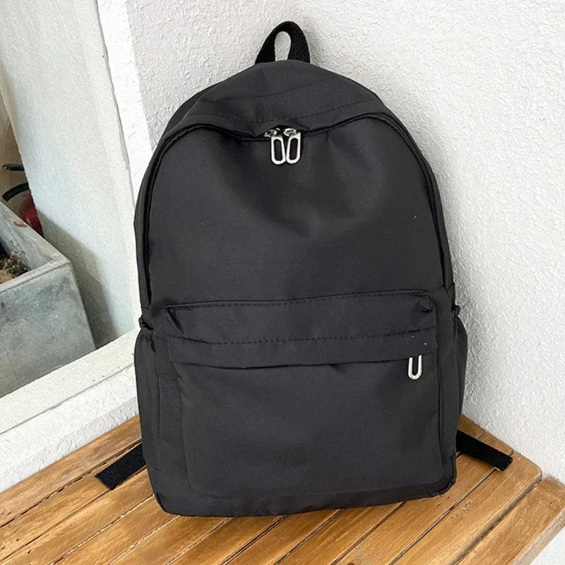 BACK TO SCHOOL High Quality New Waterproof Nylon Women Backpack Female Travel Bag Backpacks Schoolbag for Teenage Girls Solid Color Bookbag