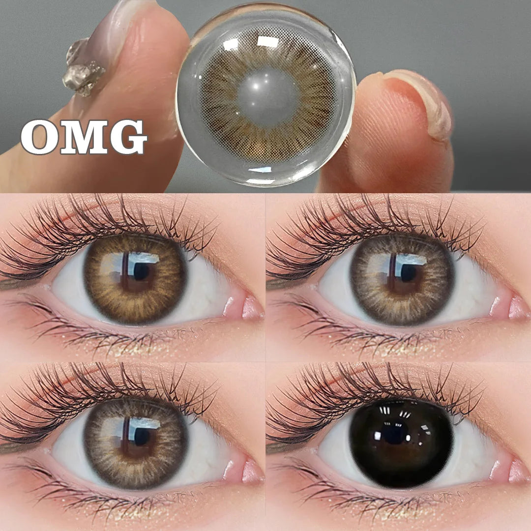 Ddbos Color Contact Lenses For Eyes Gray Prescription Lenses Contact Lenses with Diopters Colored Eye Lenses Beauty Pupils