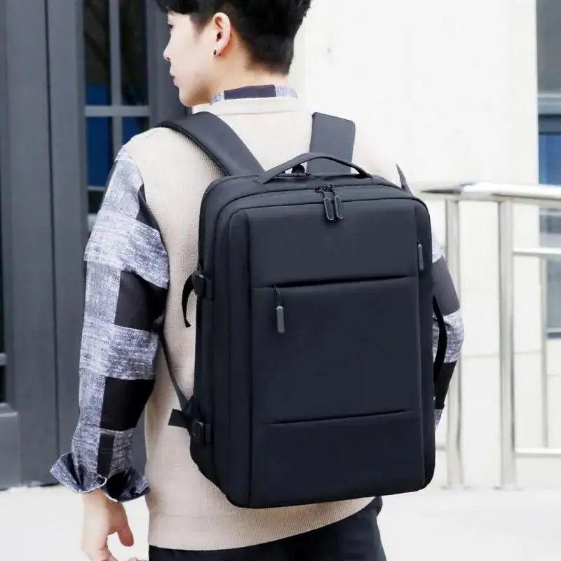 Ddbos Classic Travel Backpack Men Business Backpack School Expandable USB Bag Large Capacity Laptop Waterproof Fashion Backpack